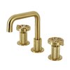 Kingston Brass Widespread Bathroom Faucet with Push PopUp, Brushed Brass KS1417RX